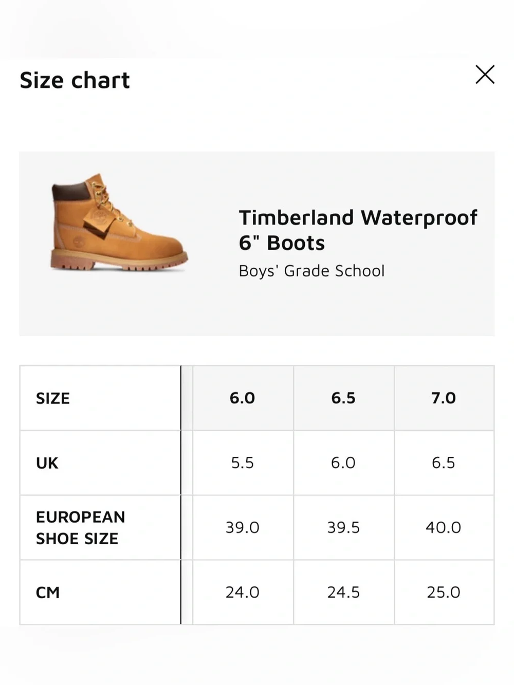Timberland 6 Inch Premium 'Vaporous Grey' size Boys 6